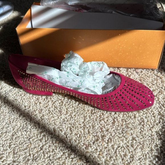 Fuchsia Pink Flats Rhinestones Unisa Womens 8 1/2 M - Picture 5 of 5